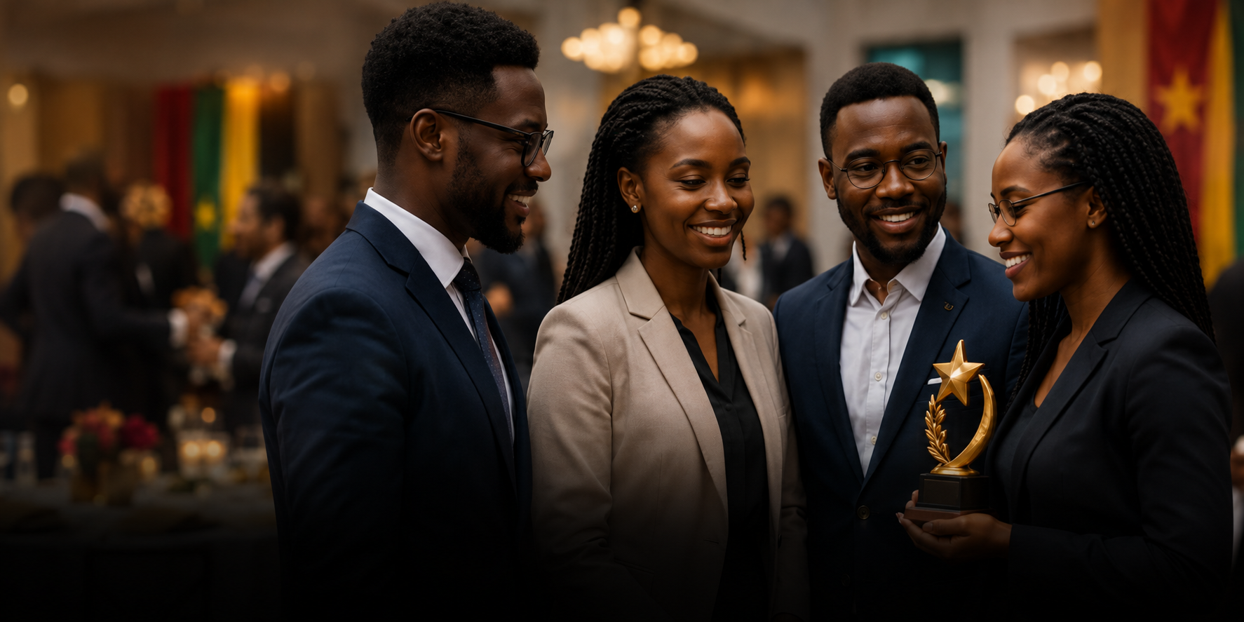 Professionnels de la diaspora camerounaise célébrant le Label TCD